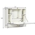 thumbnail image 3 of Giantex Wall Mounted Desk, Multi-Function Floating Desk w/Storage Drawer & Shelves, Wall Mounted Computer Desk for Home & Office, White, 3 of 6