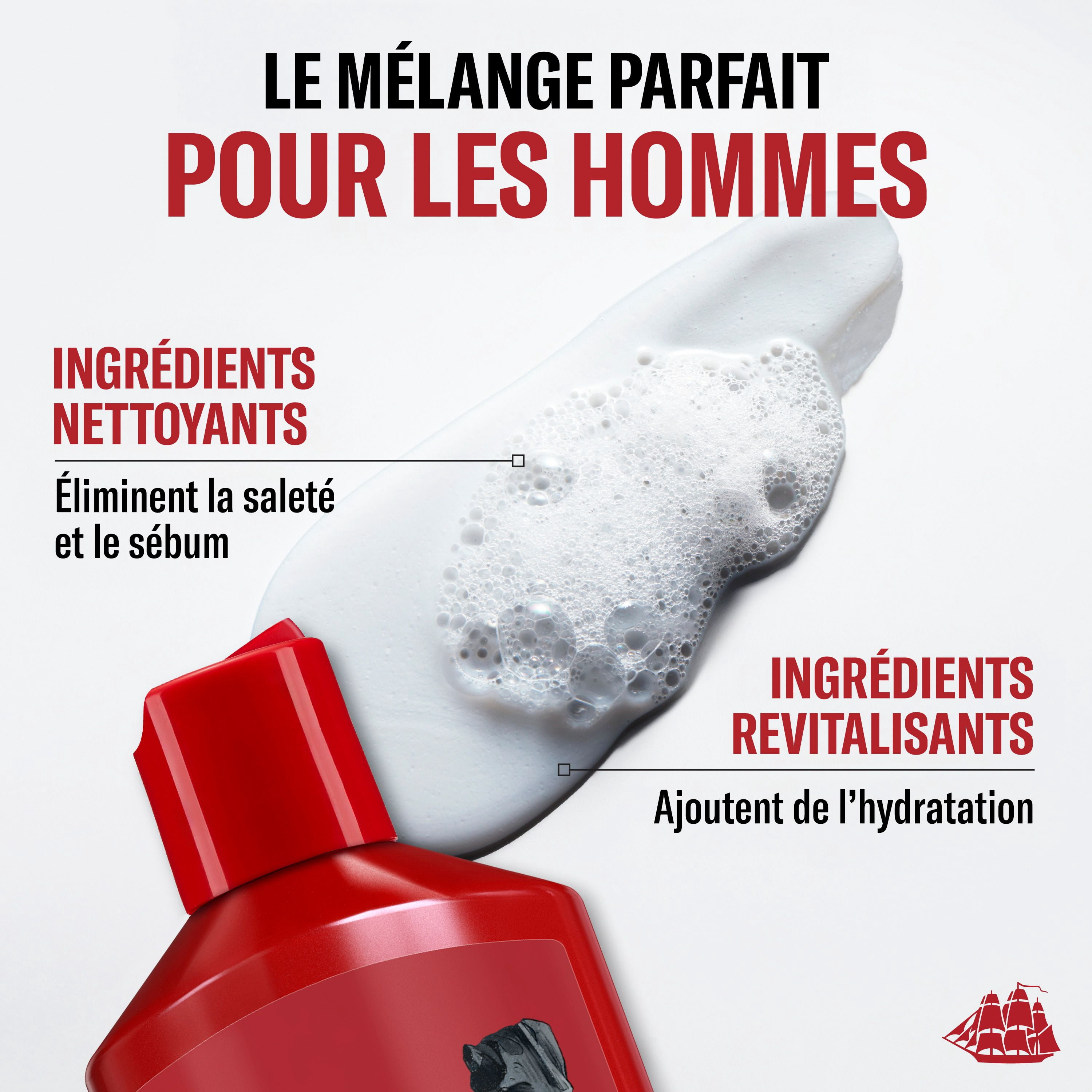 Old Spice Shampooing Lavage Intense pour Hommes avec Charbon de Bois, Parfum Frais et Propre, Élimine la Saleté et l'Huile Accumulées