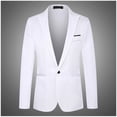 thumbnail image 2 of Mens Suit Slim Fit Slim Suit for Men one Button Solid Tuxedo Mens Tuxedo Suit Blazers Jacket Business Suits Slim Fit Tuxedo for Men Wedding Party Homecoming Suits Wool Suit for Men, 2 of 4