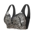 thumbnail image 2 of Seamless Pads Wire Free Beauty Back Lady Bra  Lace Net Wide Shoulder Straps Vest Bra Skin Color 3XL, 2 of 13