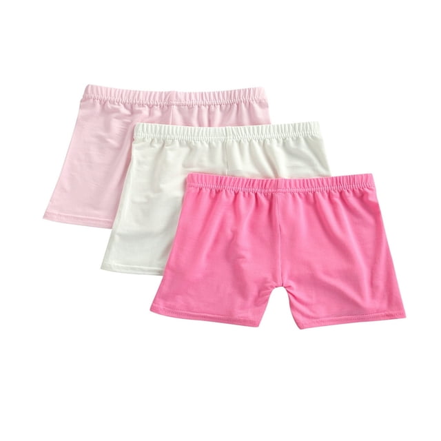 3Pcs Girls Summer Safety Pants Anti-emptied Stretch Mid-rise Shorts