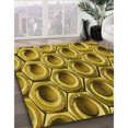 thumbnail image 3 of Ahgly Company Tapis d'Intérieur Lavable à la Machine, Carré, Transitionnel, Bronze Foncé Brun, Tapis de Zone, 8 Pieds Carré, 3 of 7