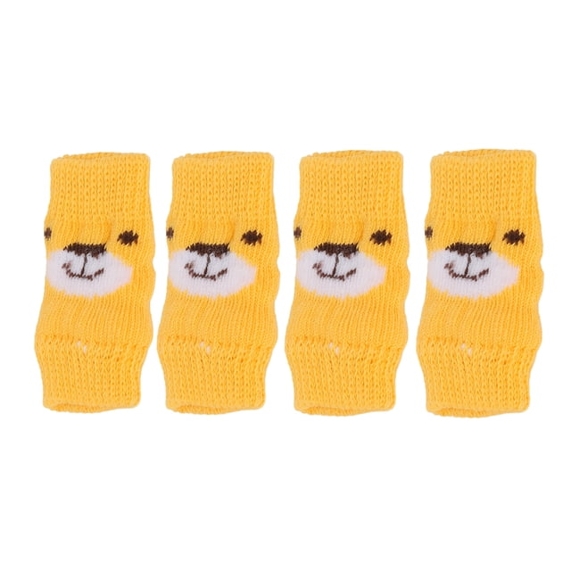 Puppy Elbow Sleeve, Soft Cute Cartoon Bear Pattern 4pcs Dog Elbow Protector For Pets For Puppies S
