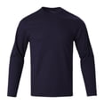 thumbnail image 1 of Yuyuzo Long Sleeve Shirts for Men Crewneck Loose Fitted Quick Drying Solid Color Comfy Workout Tops, 1 of 6