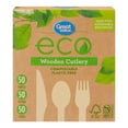 thumbnail image 1 of Great Value eco Couverts en Bois, 150 Pcs, 1 of 3