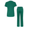 thumbnail image 2 of Adar Uniformes Ensemble de Sarrau pour Femmes - Haut à Col en V Amélioré/pantalon à Multiples Poches, 2 of 7