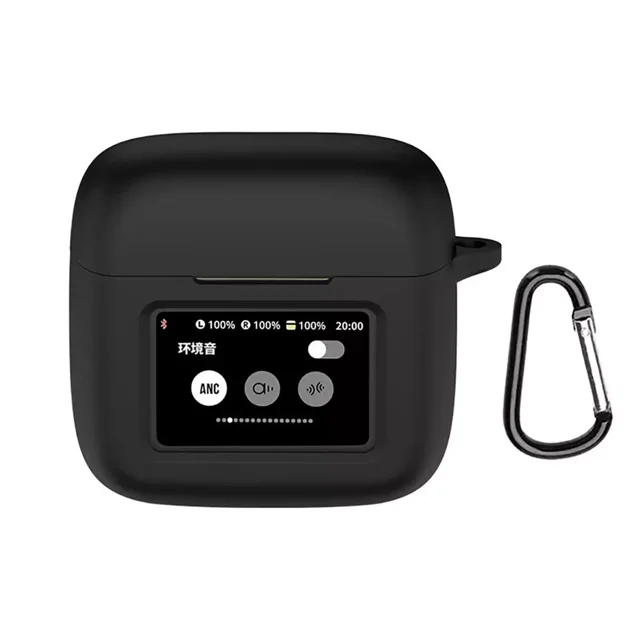 GadgetCom Replacement Case Compatible with JBL Tour Pro 3 , Shockproof Silicone Cover Earbuds Pouch With Carabiner