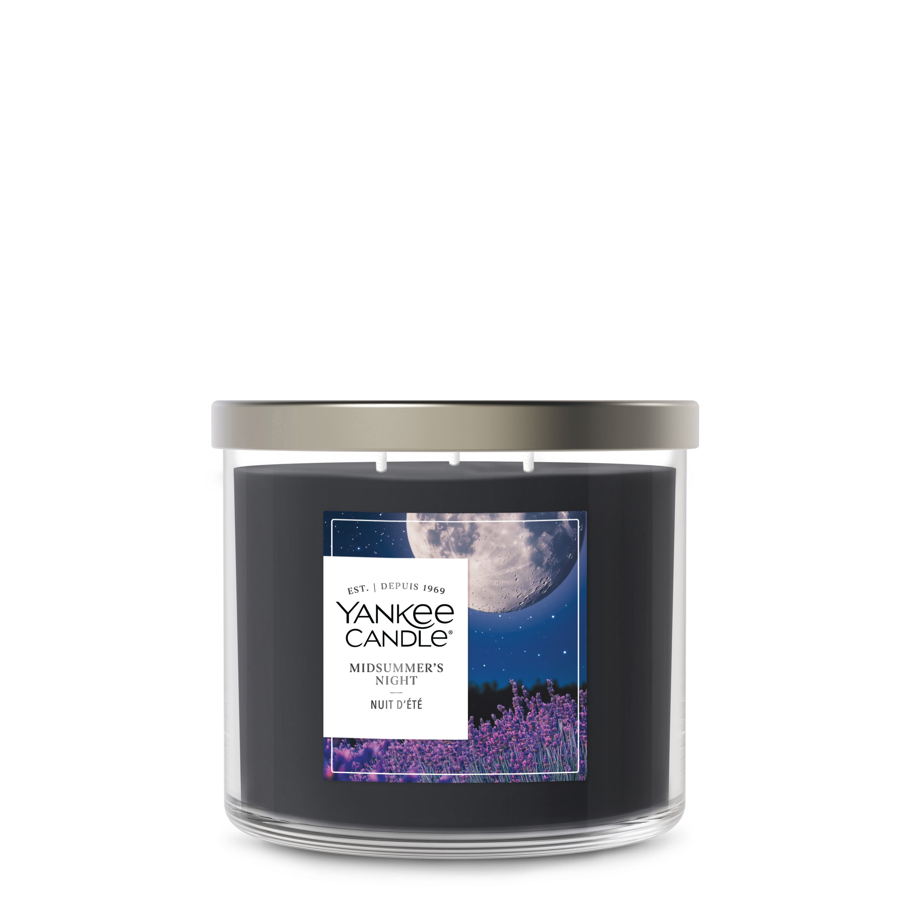 Bougie Yankee Candle en pot à 3 mèches, parfumée avec jusqu’à 40 heures de temps de combustion, mélange de cire de soya pour un parfum constant et durable