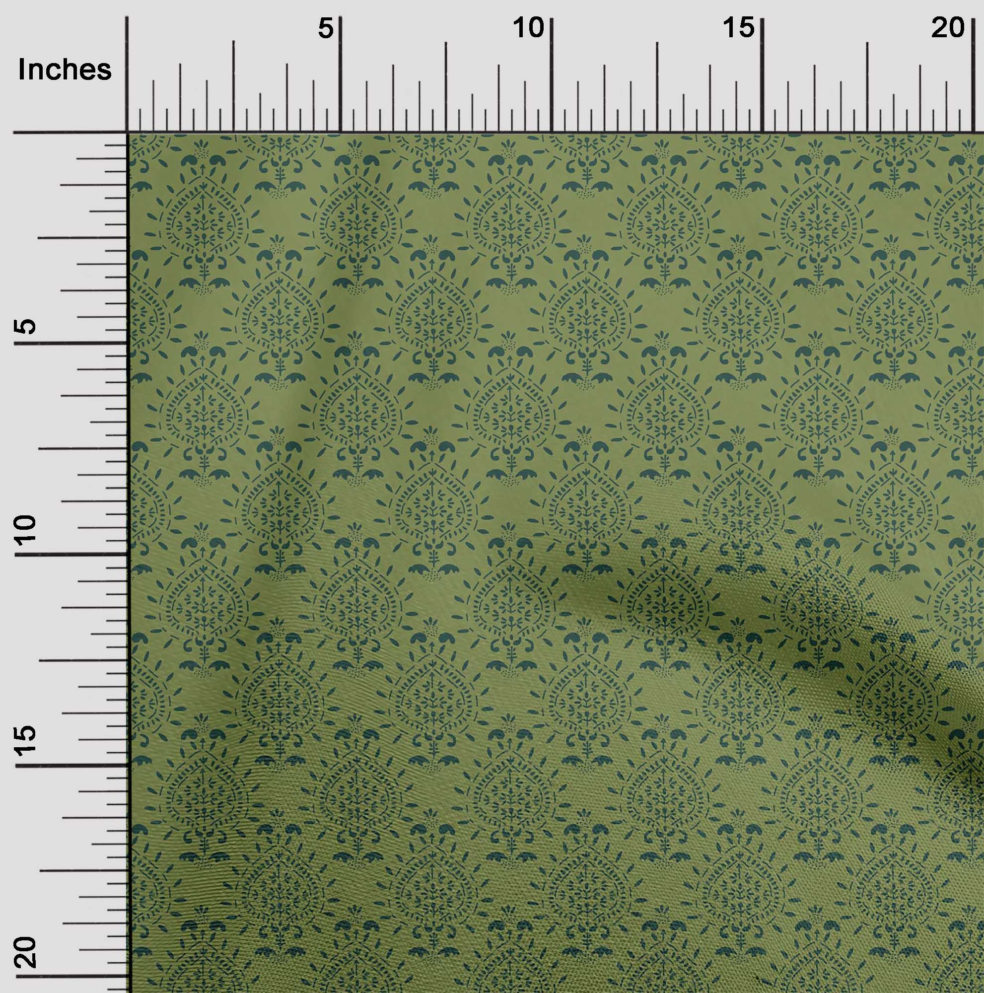 oneOone Organic Cotton Voile Fabric Floral Block Print Fabric BTY 42 Inch Wide