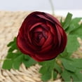 thumbnail image 3 of KUIZAP 60cm 5 Heads Artificial Ranunculus Flowers Floral Faux Peony Bouquet Wedding Home Decoration Simulation Artificial Flowers(Orange), 3 of 7