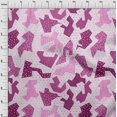 thumbnail image 4 of oneOone Velvet Purple Fabric Abstracts Sewing Material Print Fabric By The Yard 58 Inch Wide, 4 of 4