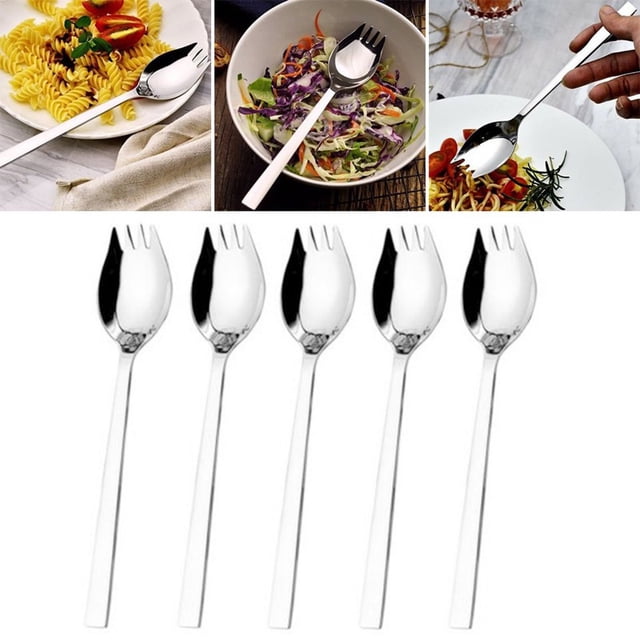 Ynlkorvg Vaisselle Lot de 5 Gobelets en Acier Inoxydable pour Usage Quotidien, Dotés d'Un Bol Poli et d'Un long Manche pour une Alimentation Fluide. Ces Gobelets en Acier Inoxydable Robustes Sont Idéaux pour les Fournitures de lunch de la Rentrée, le camping, la Randonnée et les Activités de Plein Air. l'Ensemble Comprend Cinq Gobelets en Acier Inoxydable, Convenant aux Adultes, aux Enfants, aux Aînés et aux Personnes Handicapées. Parfaits pour Servir des spaghetti, des Salades, des desserts, des hors-D'œuvre et Plus. les Gobelets Sont Exposés dans une Finition Propre et