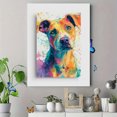 thumbnail image 4 of Vibrant Dog Portrait Canvas Wall Art 15.75x11.81 Inches, 4 of 8