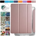 thumbnail image 1 of iPad Mini 5th Gen 2019 7.9 Inch [ Mini 5 ] A2133 A2124 A2126 MUXH2LL/A MUXF2LL/A MUXG2LL/A Shock Proof Magnetic Dual Angle Stand with Honeycomb Pattern Clear Back Cover - Rose Gold, 1 of 8