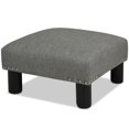 thumbnail image 1 of Jules Tabouret Carré d'Accent Ottoman Gris Foncé Chiné, 1 of 15