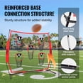 thumbnail image 4 of VEVOR 6 x 6 ft Football Trainer Throwing Net, Training Throwing Target Practice Net with 5 Target Pockets, Knotless Net Includes Bow Frame and Portable Carry Case, Improve QB Throwing Accuracy, Red, 4 of 9