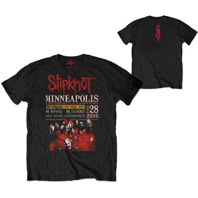 Slipknot Unisex T-Shirt Minneapolis '09 (Eco-Friendly, Back Print)