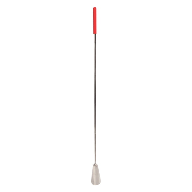 Shoe Horn, Easy Use Retractable Rust Free Stainless Steel Shoe Assist Long Handle Shoe Horn For People For Home Red