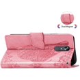 thumbnail image 4 of Case Premium PU Leather Flip Wallet Case Butterfly Embossed Full Body Protection Flip Stand Card Holder Magnetic Cover for iPhone 11 Pro(Pink), 4 of 6