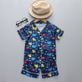 thumbnail image 2 of 2025 Pyjamas pour Tout-Petits Petits Garçons 3 Pcs Printemps Été Imprimé Dessin Animé Dormeuses Manches Courtes Tenues de Nuit Pyjamas Pyjamas en Coton, 2 of 4
