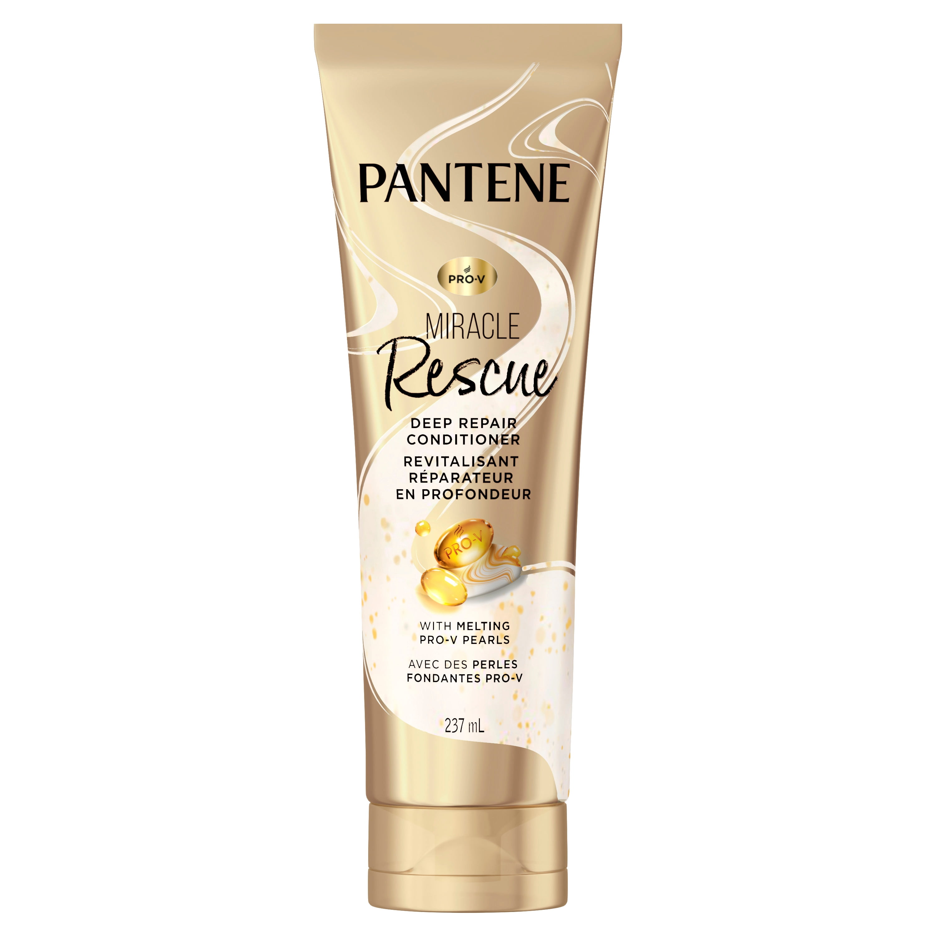 Revitalisant Réparateur enProfondeur Pantene, Masque Capillaire, Perles Fondantes Pro-V, Miracle Rescue, Réparation Des Dommages, Pour Des Cheveux Forts, Brillants et Sains, 237 mL