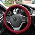 thumbnail image 1 of FH Group, Silicone Steering wheel cover Grip Marks Design Burgundy for Auto, 1 of 4