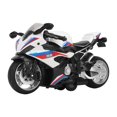 thumbnail image 2 of Kids Motorcycle Toy, Pull Back Alloy Motorcycle Model Toy Improve Sensory Perception Fine Details  For Display White, 2 of 8