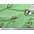 thumbnail image 3 of Soimoi Velvet Fabric Leaves & Floral Block Fabric Prints by Yard 58 Inch Wide, 3 of 3