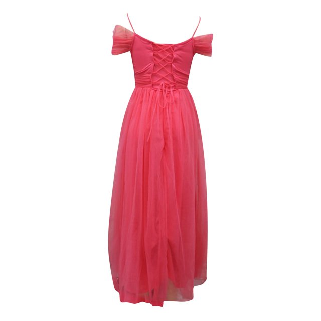 B91xZ Robes Longues Formelles pour Femmes Robes de Soirée Élégantes Col en V Sans Manches Fendu, RD2 TG