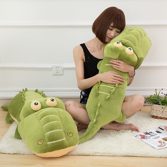 Lubelski Doll Crocodile Shape Skin-friendly Cotton Crocodile Stuffed Animal Toys Cushion for Kids