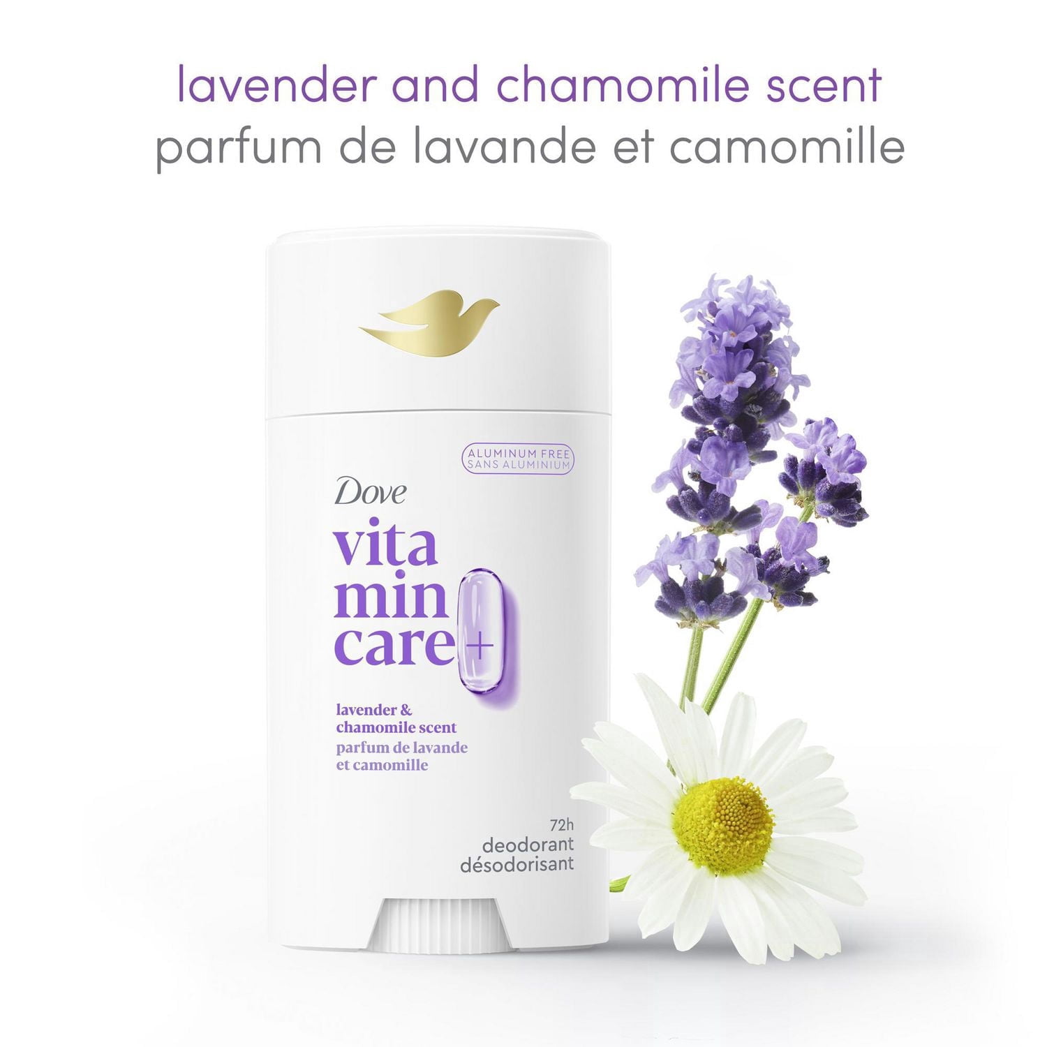 Désodorisant Sans Aluminium Dove Vitamin Care+ 72 h de protection anti-odeur respirante