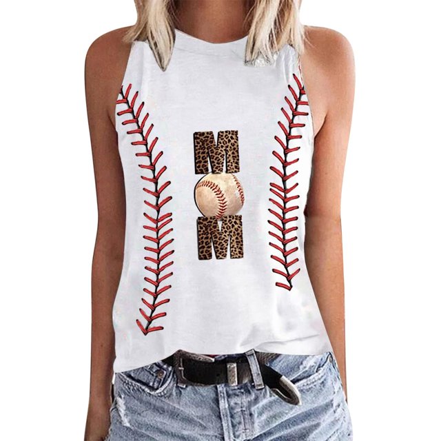 LSLJS Womens Crew Neck Tank Tops Women Floral Printing Tank Fit Round-Neck Sleeveless Block Shirts Tunic Tee Tops