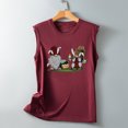 thumbnail image 5 of Daisyyozoid Chandail de Pâques Heureux pour Femmes Mode Décontractée Sans Manches Imprimé Chandails pour Dames Gilet, 5 of 5