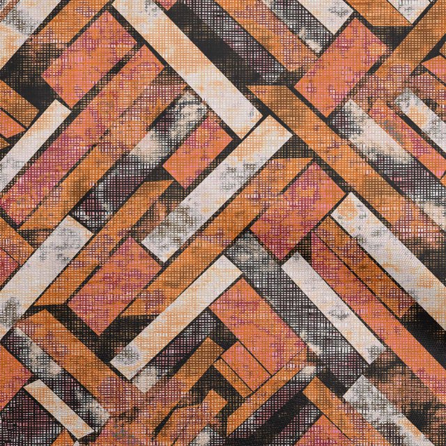 oneOone Rayon Orange Fabric Stripes Craft Projects Decor Fabric Printed By The Yard 56 Inch Wide