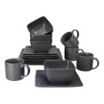 thumbnail image 4 of Better Homes & Gardens- Dark Gray Square Stoneware 16-Piece Dinnerware Set, 4 of 6