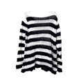 thumbnail image 3 of Women Hollow Knit Long/Short Sweater Adults Color Block Stripe Pattern Long Sleeve  Neck Pullover Streetwear Warm Autumn, 3 of 5