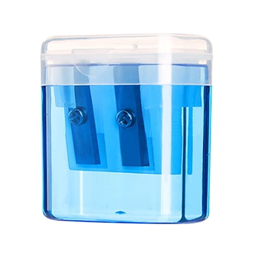 LSLJS Double Hole Pencil Sharpener with Cover Color Pencil Sharpener for Kids Portable Oval Manual Pencil Sharpener for School Office Supplies Pencil Sharpener
