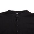 thumbnail image 3 of Chemise Homme Col Montant Chemise Manches Longues Blouses Homme, 3 of 6