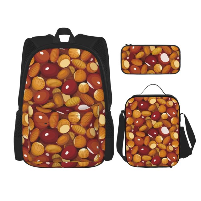 Adobk Sac à Dos Multifonctionnel 600D avec Sac à Lunch Isotherme et Trousse Ergonomique pour École Randonnée Bureau