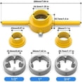 thumbnail image 3 of 6Pcs Plastic Pipe Thread Die Kit 6 Piece Thread Maker Tool Pipe PVC Pipe Threader Plumbing Tool Kit Water Pipe Die Plastic Pipe Die Tap Set With 3 Dies 1/2” 3/4, 3 of 6