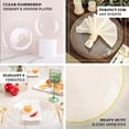 thumbnail image 4 of CUITING 10 Pack Glitter Gold Clear Hammered Plastic Charger Plates  Round Disposable Serving Plates With Gold Rim - 13”, 4 of 11