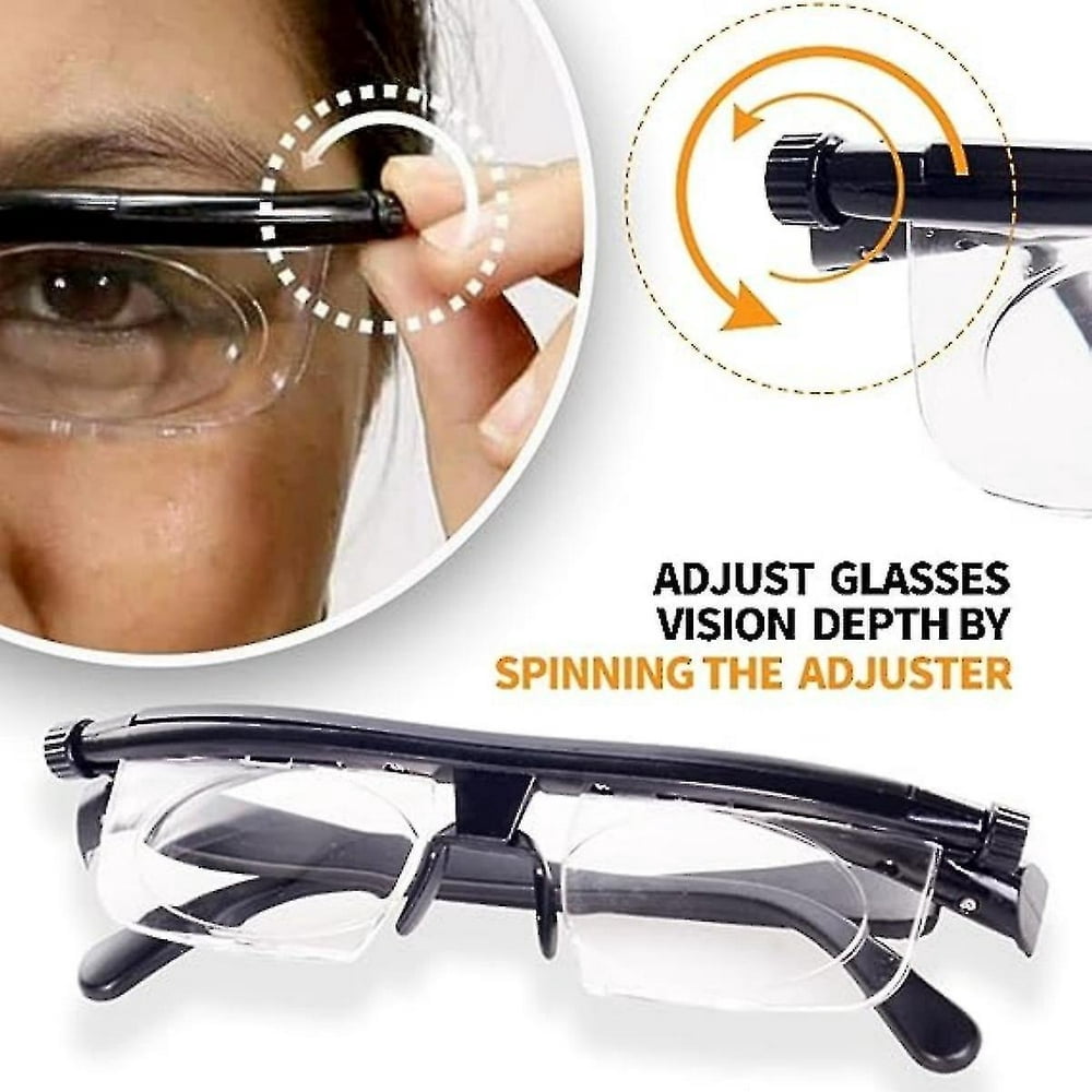 Eyeglasses Focal Adjustable Glasses Near And Far Sight  Glasses Adjustable Focus Reading Glasses Lightweight For Women Men
