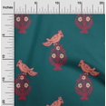 thumbnail image 1 of oneOone Georgette Viscose Fabric Leaves|Bird & Floral Block Decor Fabric Printed BTY 42 Inch Wide, 1 of 4