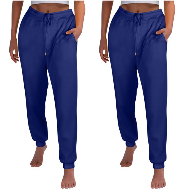 FAIWAD Womens Cinch Bottom Sweatpants 2PC High Waisted Drawstring Fleece Baggy Jogger Workout Trousers