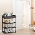 thumbnail image 4 of Armoire de Rangement en Métal à 4 Tablettes, Organisateur de Garde-Robe d'Entrée Supérieur, Tablettes en Acier Robustes, pour Chambre d'Entrée, Rangement Polyvalent, Déco Maison pour Salon, 4 of 6