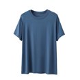 thumbnail image 2 of Kalauyu Mens Workout Shirts Dry Fit Athletic Short Sleeve Tshirts Crew Neck Modal Cotton Moisture Wicking Gym Running Performance Shirt, 2 of 5