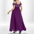 thumbnail image 4 of 2025 Femmes Grande Taille Froid Femmes Grande Taille Robes Courtes Épaule Dentelle Florale Maxi Grande Taille Robe Punk Fête Soirée Longue, 4 of 4