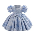 thumbnail image 4 of Robes pour Filles Robes de Demoiselle d'Honneur pour Bébés Filles Robes de Fête Robe de Concours à Manches Bouffantes avec Nœud Papillon, 4 of 4