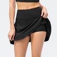 thumbnail image 2 of Ersazi Robes pour Femmes Été en Liquidation Robe de Pâques pour Femmes Faux Deux Pièces Course Décontractée Été Sports Exercice Cyclisme Shorts Gym Yoga Jupe de Tennis (Incluant Poche) Robe de Pâques pour Femmes Noir TTG, 2 of 8