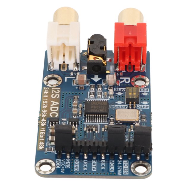 Audio Capture Card Module, Turn Analog Into 12S I2S ADC Audio Capture Card Module Master Slave Mode For Digital Audio Devices